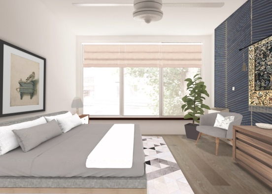Modern San Francisco Bedroom  Design Rendering