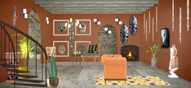 African theme living room