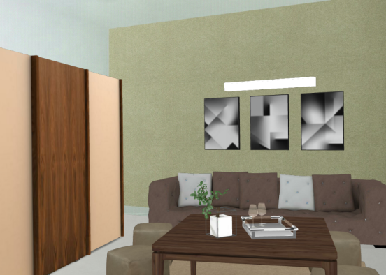 The living room Design Rendering