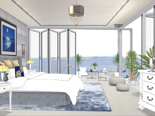 Dormitorio con vistas al Mediterraneo 🌷