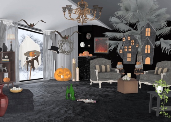 Salón Halloween 🌷 Design Rendering