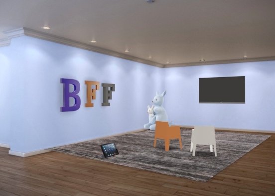 this room is for my bffs Design Rendering