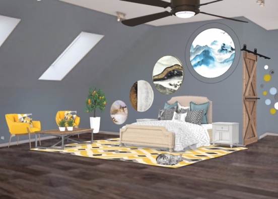 comfortable bedroom  Design Rendering