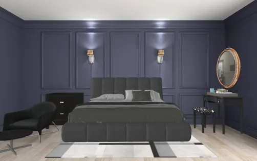 Black room design 