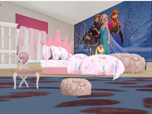 Elsa themed baby girls room
