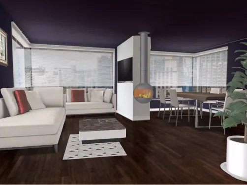 Open plan apartment , low budget. 