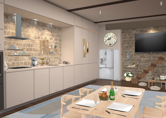 Cucina/sala da pranz Design Rendering