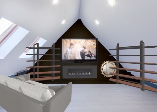 indoor movie room Design Rendering