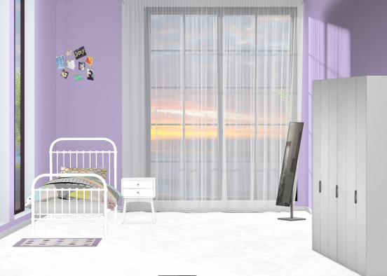 Pastel child  room Design Rendering