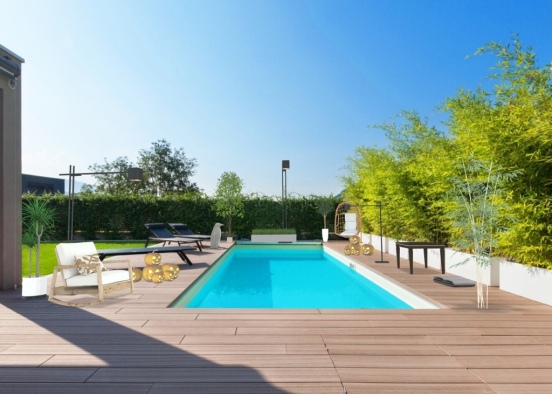 outdoor swimming pool  Design Rendering