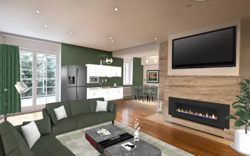 Green livingroom