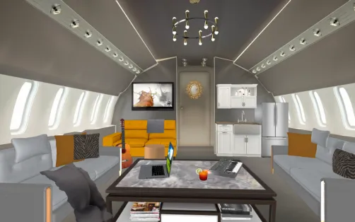 The band's private plane.