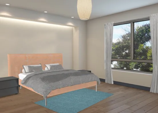 A Cute Bedroom Design Rendering