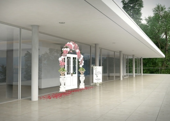 entrance to a wedding  Design Rendering