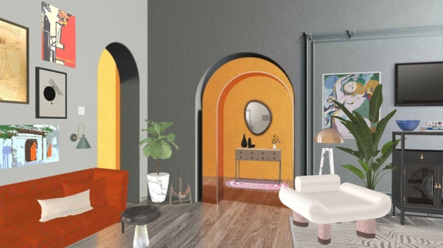 Modern Eclectic Living Space 