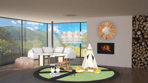 salon espace enfant est adulte