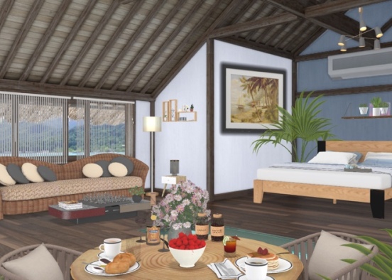 RESORT ROOM IN TAHITI, FRENCH POLYNESIA  Design Rendering