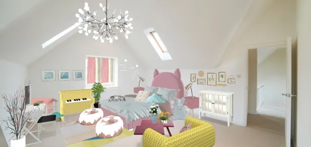 Colorful kid bedroom