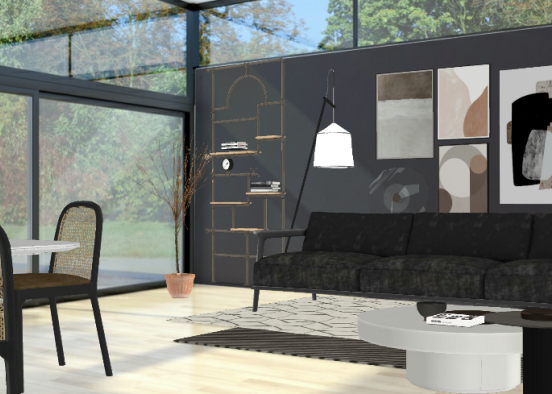 Minimal livingroom Design Rendering
