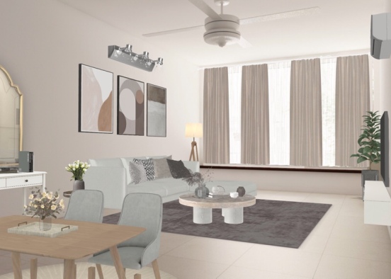 earthy apartment  Design Rendering