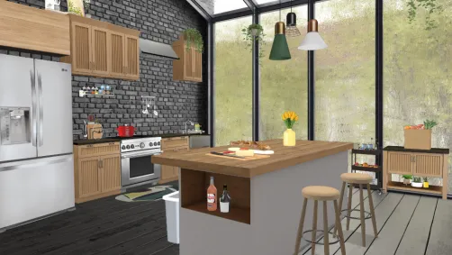 A nice kitchen in the country 