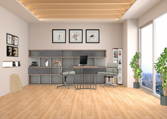 Simple office design Design Rendering