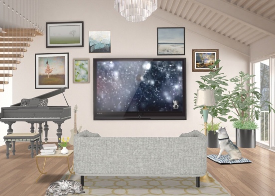 my cute living room Design Rendering