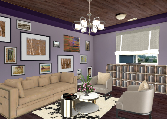 living room lila Design Rendering