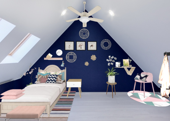 Navy and blush Design Rendering