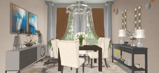 Created this dinning room following my taste and love for design & decor. Wanted a modern+classic look. 
