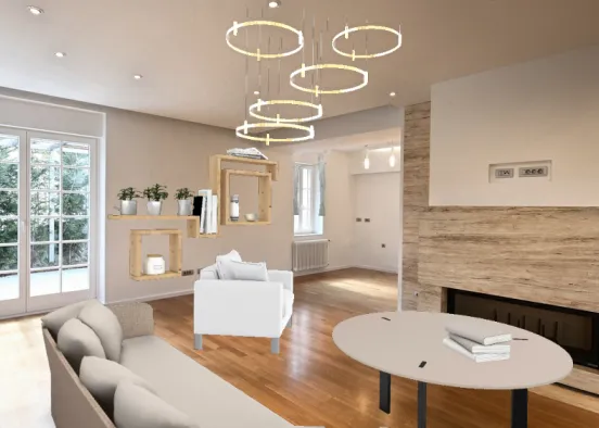 Future Irl house- living room Design Rendering