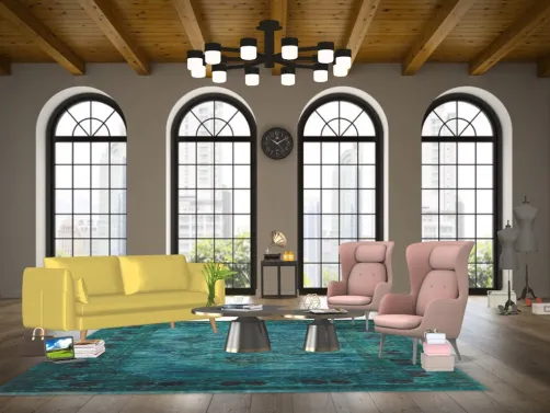 New York workspace living room type thing idk :) 
