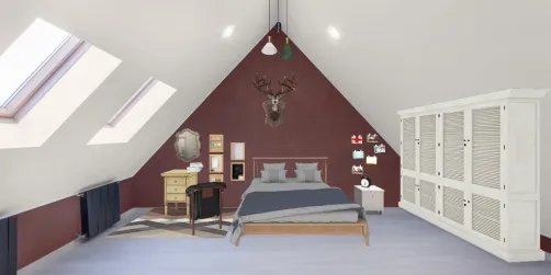 Chambre rouge rose