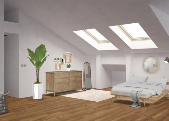Earthy bedroom Design Rendering