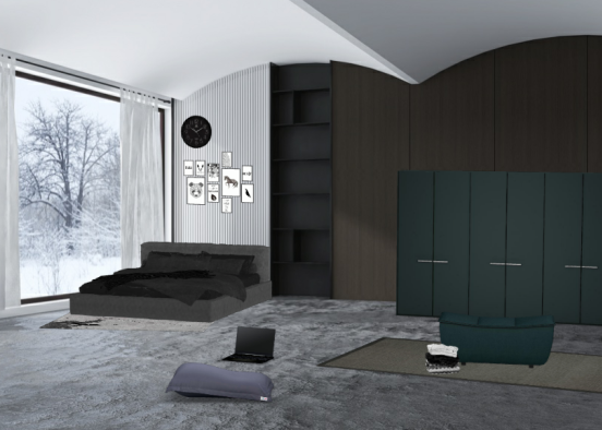 Warm bedroom  Design Rendering