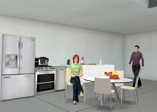 Cozinha moderna Design Rendering