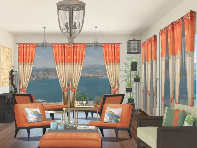 Modern Mediterranean Living Room 