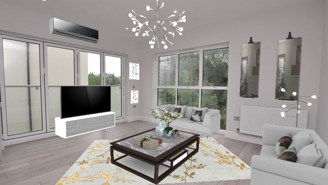 #love living room  Design Rendering