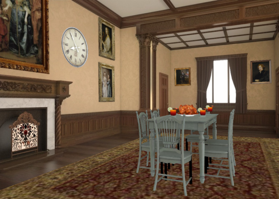 The Fancy dining room  Design Rendering