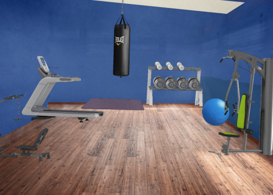 The yogo/stretching room Design Rendering