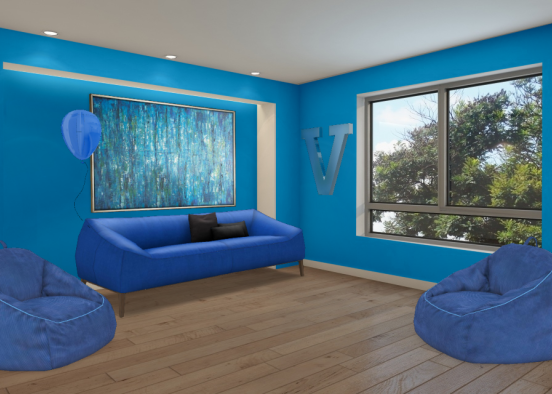 The blue room Design Rendering