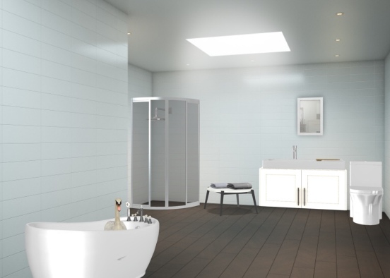 la maison de couleur (la salle de bain blanche) Design Rendering