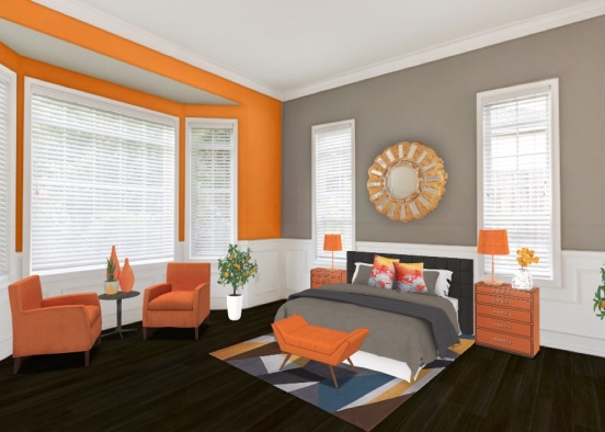 sleeping in orange Design Rendering