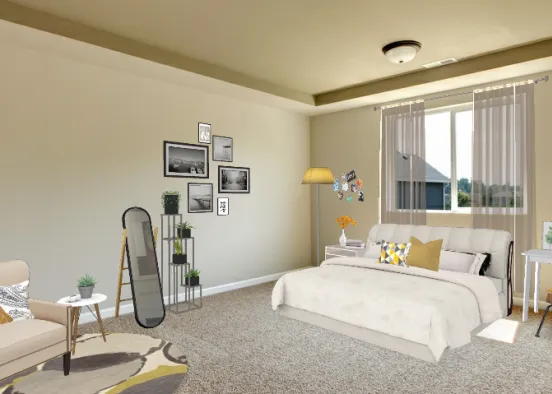 Comfy-Modern Bedroom Design Rendering
