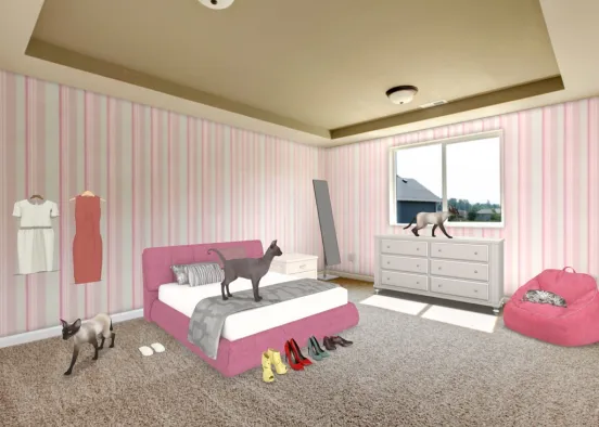 cat lady’s room Design Rendering