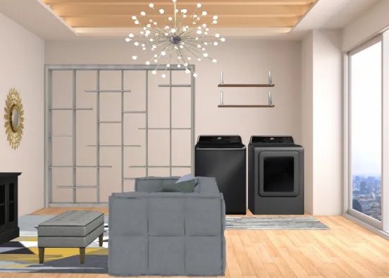 My loft area/ laundry room  Design Rendering