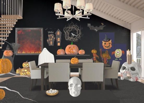spooky scary Halloween 👻  Design Rendering