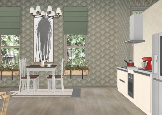 Kitchen-Dining-Office 4320 Design Rendering
