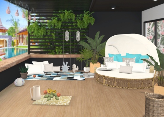 Tropical Retreat, Read & Relax with kiddos  Design Rendering