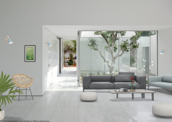 Natural Light. Modern sitting area  Design Rendering